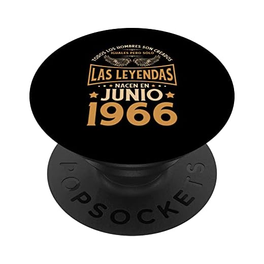 Cumpleaños Hombre Regalos Las Leyendas Junio 1966 PopSockets PopGrip Intercambiable