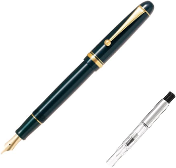 未使用 プラチナ ポケット 18K 細軟 バイカラー緑 万年筆 60年代製造 6442cd54ee85d4c4fcf30bea9238d2
