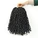 Yanky Twist Crochet Braids Hair 100% Handmade Synthetic Short Re-twisted Curls Bohemian Spring Twists for Black Women Crochet Braids Hair Extensions(10” 8 packs 1B)