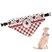Personalized Ladybugs & Gingham Dog Bandana - Medium