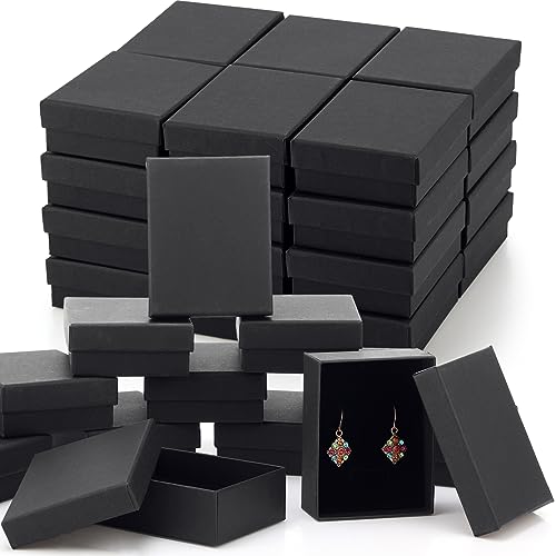 Sasylvia 36 Pcs Jewelry Gift Boxes Cardboard Jewelry Boxes, Black