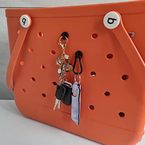 Uchyius Accessories For Bogg Bag, Key Holder Charms And Lipstick Holder Accessory For Beach Tote Bag - 3 Pcs Hanger Charms, 1 Pcs Lipstick Holder With Carabiner Clip #TOP5