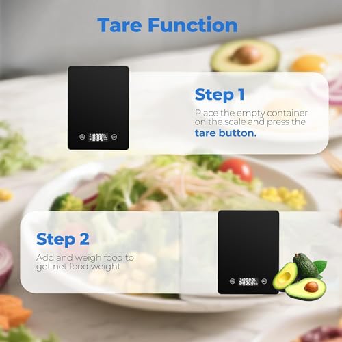 Image of SLO Digital Kitchen Weighing Scale 5kg | 1g High Precision | g /ml /oz /lb Units | Tare Function | Ultra Slim Design | LCD Display | Auto Off | 5 Years Warranty (Black)
