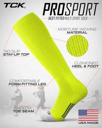 Image of Prosport Baseball Socks & Softball Socks, Kids & Adult Knee High Tube Sock