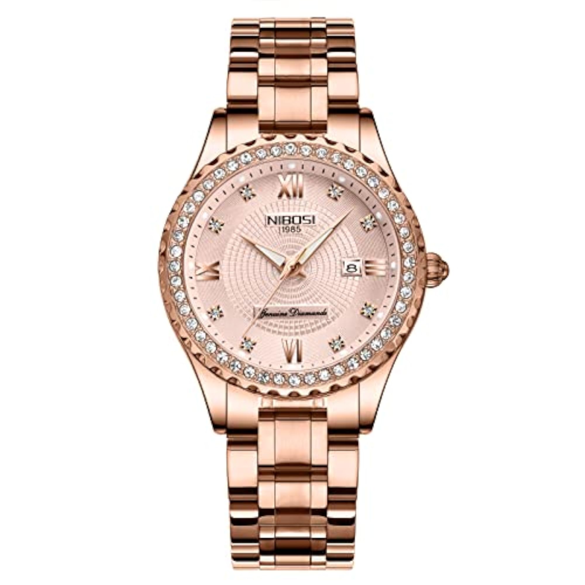 Women's Rose Gold Dial Analogue Wrist Watch