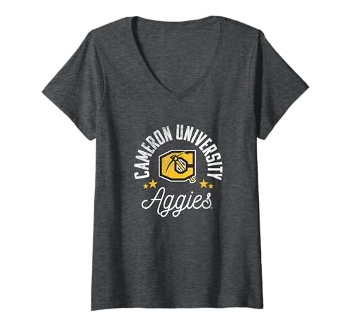 Womens Cameron University Aggies Logo V-Neck T-Shirt