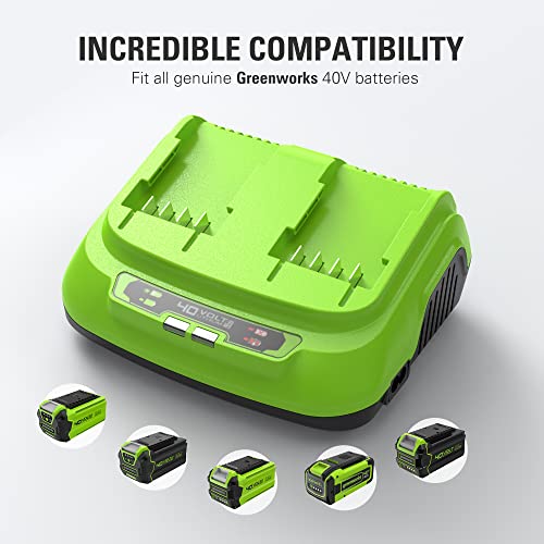Image of Greenworks 40V 8A Dual Port Rapid Charger(Genuine Greenworks Charger)