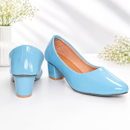 Image of Women's Block Heel Pumps | Comfortable Slip-On Office & Casual Heels | Stylish Women's Pumps