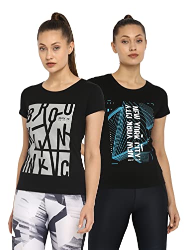 Image of Ap'pulse Women's Printed Short Sleeve Sport Tshirt Combo Pack