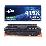 Rendement de page plus élevé : environ 7500 pages par cartouche d'encre compatible avec le toner HP W2030X 415X (à 5 % de couverture de A4)