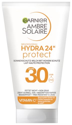 Garnier Ambre Solaire Sonnencreme Feuchtigkeitsspendende Sonnenschutz Milch LSF 30ung (1 x 50 ml) Die Verpackung kann variieren