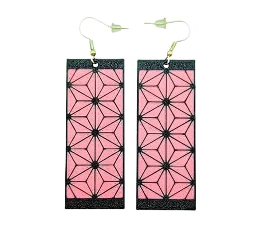 Lymo3D Pendientes Asanoha – Diseño Japonés En Impresión 3D Estilo Anime, Elegantes Y Ligeros Accesorio Friki Para Cosplay O Regalo Original Artesana | Ya disponible en tu tienda friki favorita! En mundofriki.es!
