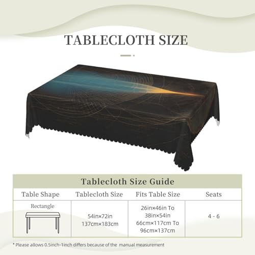 Nappe carrée en polyester imprimé et lavable pour table rectangulaire - 6