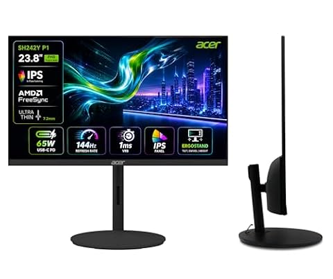 Acer SH242Y P1 23.8 Inch FHD IPS Gaming Monitor I 144Hz Refresh
