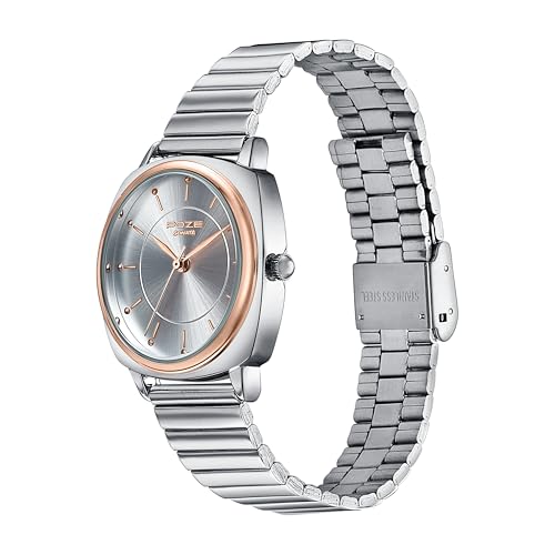 Image of Sonata Golden Hour Quartz Silver Rectangular Dial Men's Watch | Stainless Steel Material | Multi Color Band - SP80117KM01