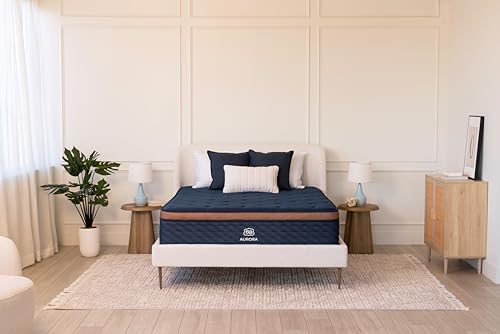 Brooklyn Bedding Aurora Luxe 13 Inch Queen Hybrid Mattress | Medium Feel | CERTIPUR-US Certified Foam