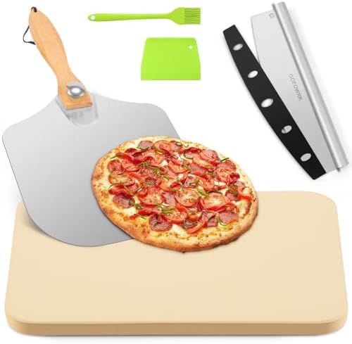 GOFOWEK Pizza Stone 5 PCS Set, 15 x 12