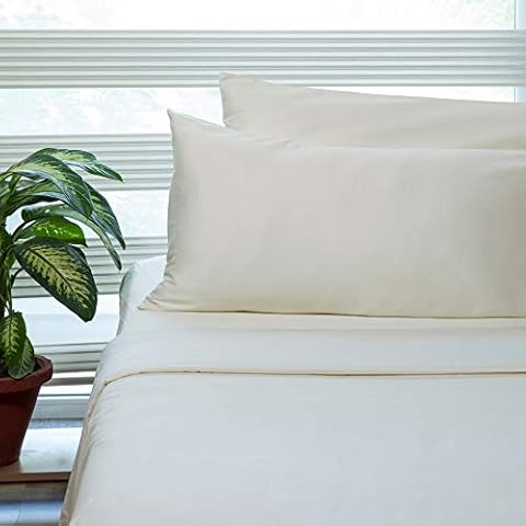 100 % Bio-Baumwolle Cal King Ivory Bettlaken-Set Cover