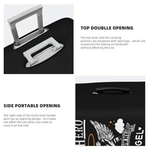 Travel Luggage Cover My Hero Is Now My Angel Carcinoid Cancer Awareness Fashion Washable Baggage Suitcase Protector Fit For Luggage Small4