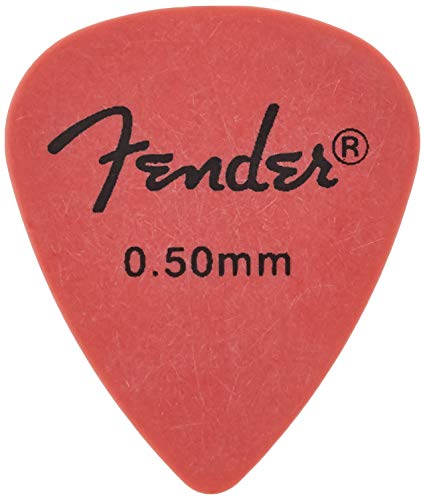 FENDER 098–7351–701 fin 50 mm rock-on Touring Médiators, 72 Médiators, rouge - Les Beatles, Paul McCartney, John Lennon, RIngo Starr, George Harrison FENDER 098–7351–701 fin 50 mm rock-on Touring Médiators, 72 Médiators, rouge