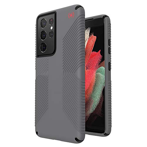 Speck Products Presidio2 Grip Samsung Galaxy S21 Ultra 5G, Graphite Grey/Black/Bold Red - image 4