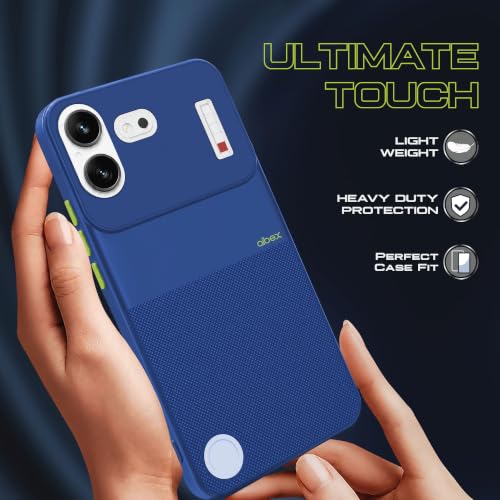 Image of AIBEX Premium Back Cover Case Compatible for Nothing 4B | Scratch & Drop Tested Shockproof Matte Texture Case with Soft Microfibre Lining | Slim Fit Cover with Anti-Scratch - Blue