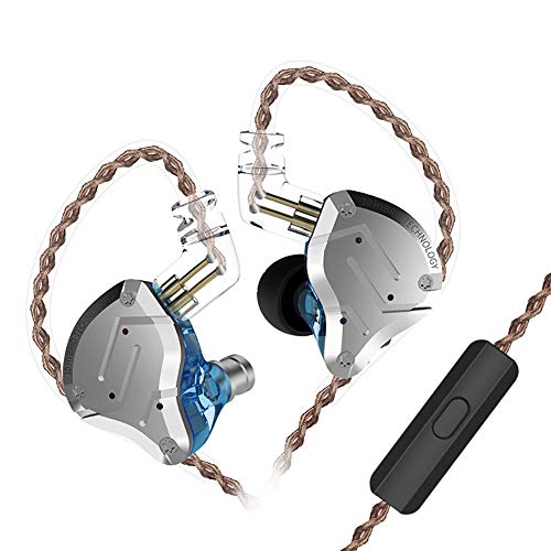 KZ ZS10 PRO 5�̃h���C�o�[�w�b�h�z���A�n�C�t�@�C�m�C�Y�A�C�\���[�V�����C���z��/�C���z�� ���O���\�ȃP�[�u���t�� 2�s�� 0.75mm (�}�C�N�A�u���[)