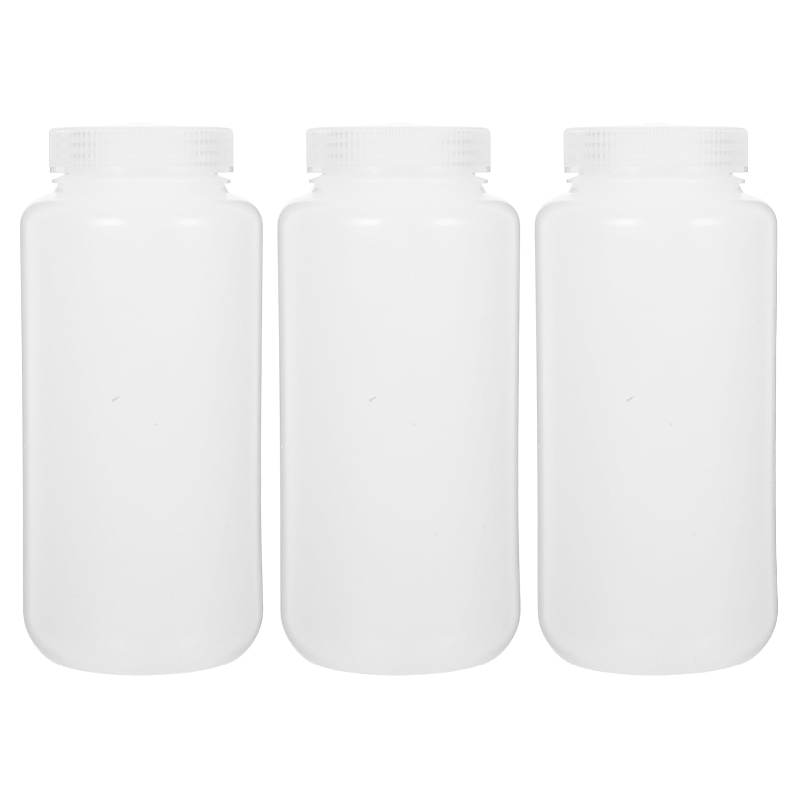 MAGICLULU 3 Flaconi Di Reagenti Da Laboratorio 33.07 Oz Bottiglie Chimiche Bianche Con Bocca Larga E Tappo Sigillato Antiperdite Contenitori Per Campioni Per Uso in Laboratorio E Classe