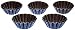Produktbild Eco Haus Living Tart Pan 5 Stück - Tortelettförmchen Antihaft-Beschichtung - 5 cm Mini-Design Tortelettform und Tartlettes Ideal fur Quiche Obst Mini Kuchen Brownies Käsekuchen Fondants Pudding