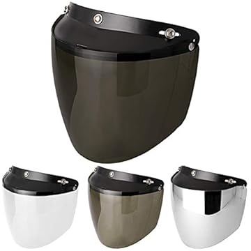 open face helmets with shield