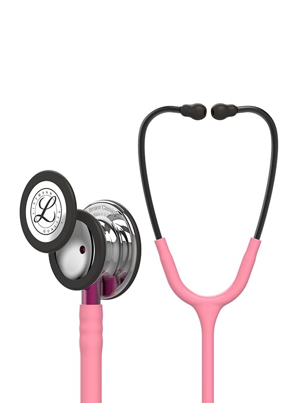 Stéthoscope Littmann Classic III Rose Perle Mirror avec lampe stylo médicale - 6