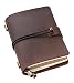 Leather Writing Journal Notebook Refillable, Pocket Vintage Leather Travel Journal Diary 5.2" x 4", Antique Handmade Travelers Notebook to Write in for Men & Women - Coffee