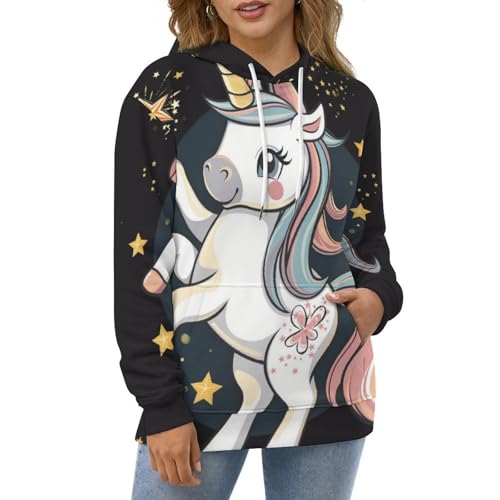 Sweatshirt licorne pullover à capuche taille S idée cadeau originale - 2