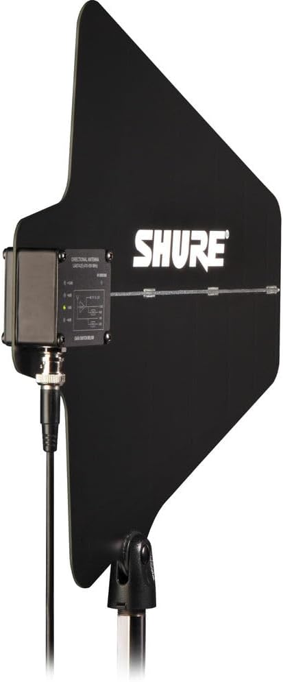 Shure UA874US Active Directional UHF Antenna with Gain Switch (470-698 MHz), Black