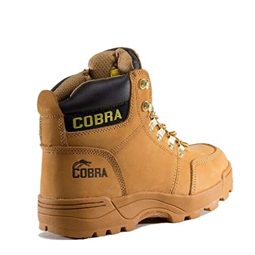 Men's Cobra 6" Work Boots C707 Waterproof Soft Toe Tan Leather2