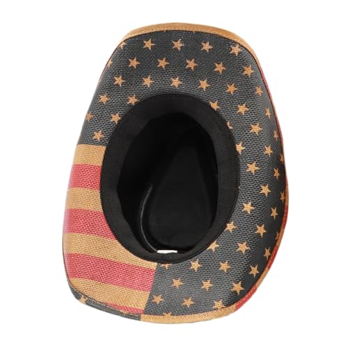 Image of Mens Straw Cowboy Hat Unisex Western Beach Sun Hat for Men Women Wide Brim Fedora Hat Cowgirl Hats Summer Panama Hat