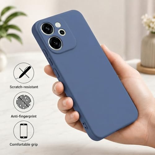Image of Back Cover Compatible with Oppo Reno15 Pro 5G / 15 Pro Mini 5G | Full Camera Protection | Premium Liquid Silicon Case | Flexible Bumper Case for Oppo Reno15 Pro 5G / 15 Pro Mini 5G (Blue)