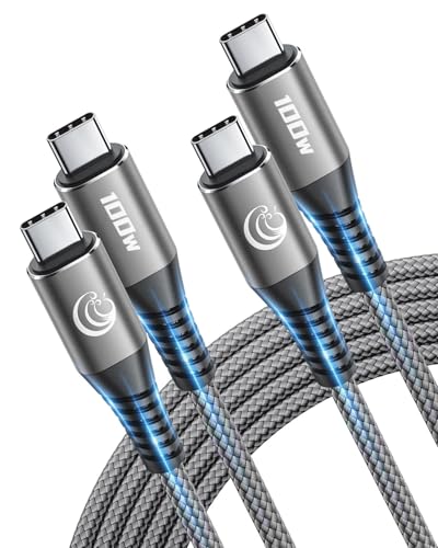 USB C to USB C Cable 3m 2Pack 100W C to C Charger Cable Fast Charge USBC Type C Charging Lead for iPhone 16 15 Pro Max Plus MacBook iPad Air/Pro Samsung Galaxy S24/S23/S22 Ultra Pixel 8 Switch XPS