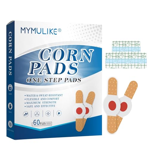 MYMULIKE 60 cuentas callos tiritas, removedor de callos para los pies, calma y cuidado de los pies de maíz callos obstinados eliminar la planta del pie