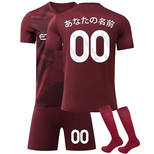 2025/2026年式キッズサッカージャージセット(シャツ、ショートパンツ、ソックス) ? ネーム&ナンバー入り(男の子・女の子用)、トレーニングやサッカーギフトに最適 A10 子供: 16 (2-3 歳)/(90cm-100cm)