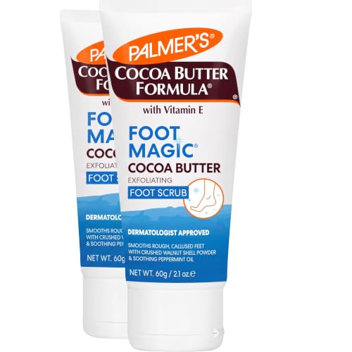 Palmer's Cocoa Butter Formula Foot Magic Exfoliating Foot Scrub with Vitamin E for Dry,Cracked Feet,Use with-Foot Scrubber for Pedicure,2.1 Ounce,(Pack of 2) - image 1