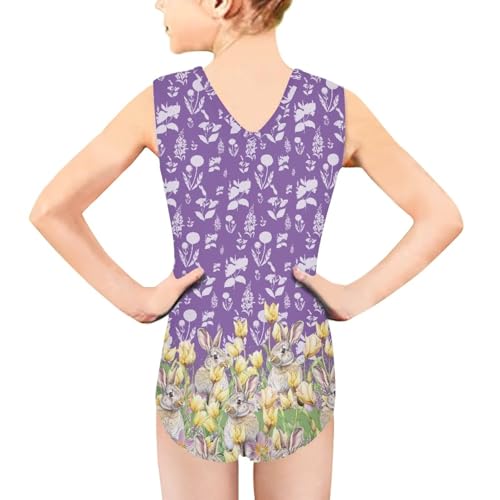 Image of Girls Fashion Print One Piece Swimsuit Bathing Suit Gymnastic Leotard for Kids, 5-14 Years