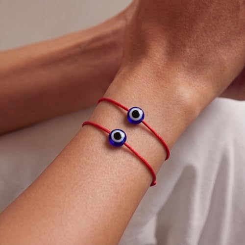 Image of Fesciory Evil Eye Bracelets for Women, Adjustable Amulet Red String Jewelry