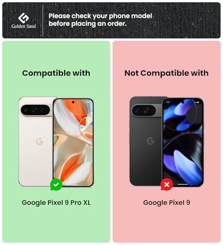 Image of Golden Sand Rugged Frosted Semi Transparent PC Shockproof Slim Back Cover Compatible with Google Pixel 9 Pro XL 5G | Military Grade Drop Protection and Scratch Resistance Mobile Back Case, Black