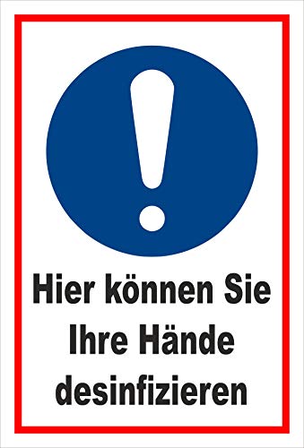 Preisvergleich Produktbild Melis Folienwerkstatt Aufkleber Hände desinfizieren - 30x20cm 20 VAR S00225-035-B