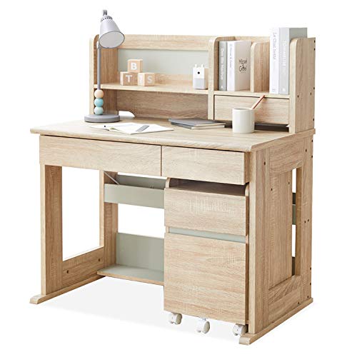 Amazon.co.jp: LOWYA ロウヤ 学習机 勉強机 学習机セット 収納 木目調