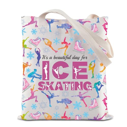ZJXHPO Skater Survival Kit Ice Skating Lover Gift It's A Beautiful Day For Ice Skating Makeup Bag Skating Team Toiletry Bag Figure Skating Gift (Ice Skating Tote)