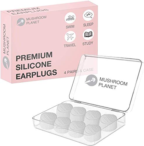 Mplanet earplugs - soft silicone moldable ear plugs - 4 pair best high fidelity earplugs for sleeping, noise cancelling, reduction snoring, concert, musicians, sound blocking, downbeats, kids swimming