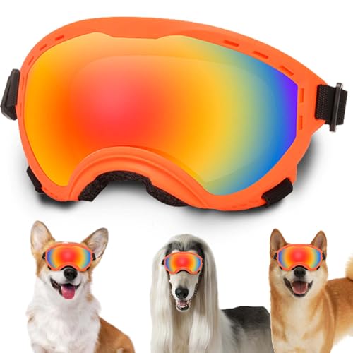 Dog Sunglasses with Adjustable Strap, UV Protection, Winproof Puppy Sunglasses,