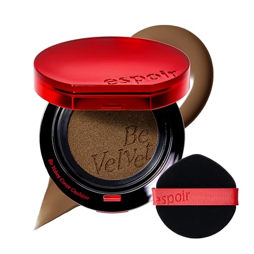 Image of ESPOIR Be Velvet Cushion Foundation #40.5 Deep Olive | Quick and Easy Coverage with Long-lasting Color by Zero Oxidation, Velvety Smooth Finish & Lightweight Formula, Vegan, Korean Makeup, 0.46 oz